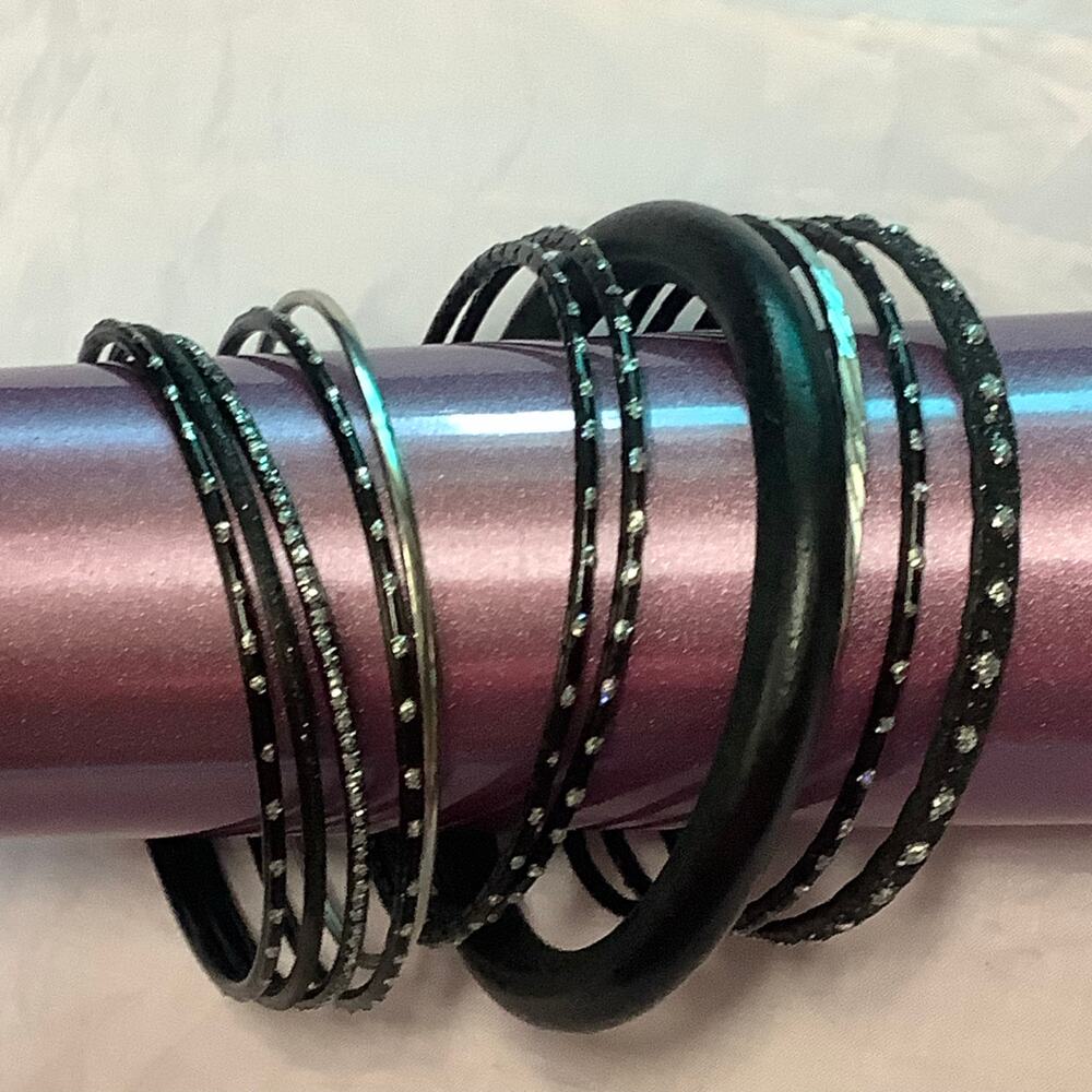 Black and Silver Plastic Patterned Gothic Themed